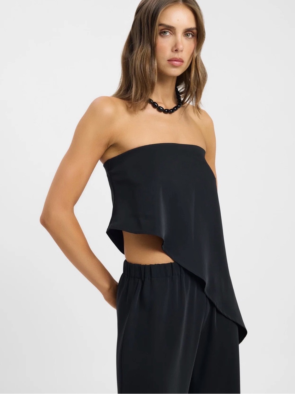 Kookai Maria Strapless Asymmetrical Top, NWT, Sz 2